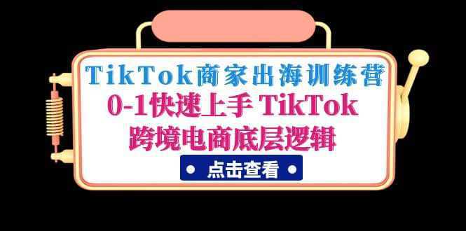 TikTok商家出海训练营：0-1快速上手 TikTok跨境电商底层逻辑(无水印)