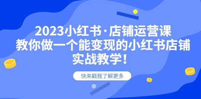 2023小红书·店铺运营课，教你做一个能变现的小红书店铺，20节-实战教学