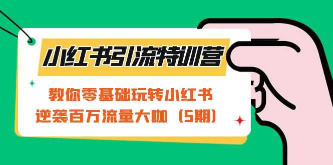 小红书引流特训营-第5期：教你零基础玩转小红书，逆袭百万流量大咖