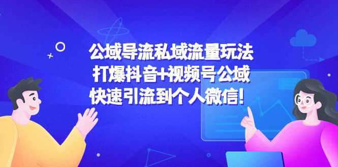 公域导流私域流量玩法：打爆抖音 视频号公域