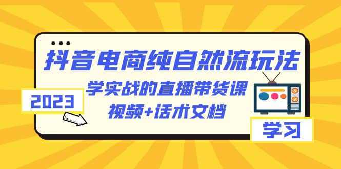 2023抖音电商·纯自然流玩法：学实战的直播带货课，视频 话术文档