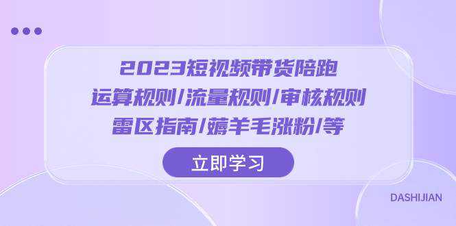 2023短视频·带货陪跑：运算规则/流量规则/审核规则/雷区指南/薅羊毛涨粉..